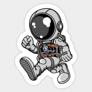 Astronaut Robotic Machine Sticker